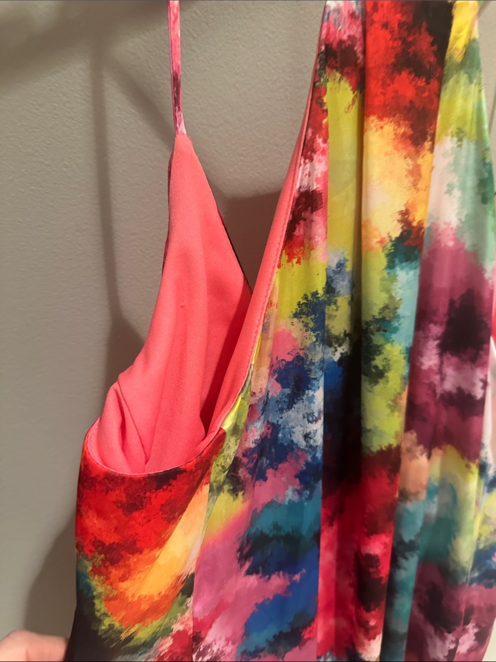 Nicole Miller New York  Pink Multicolor Floral Maxi Slip Dress - Picture 4 of 5